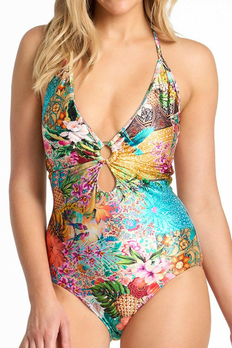 Sunseeker Papaya Double Ring One Piece - Multi.