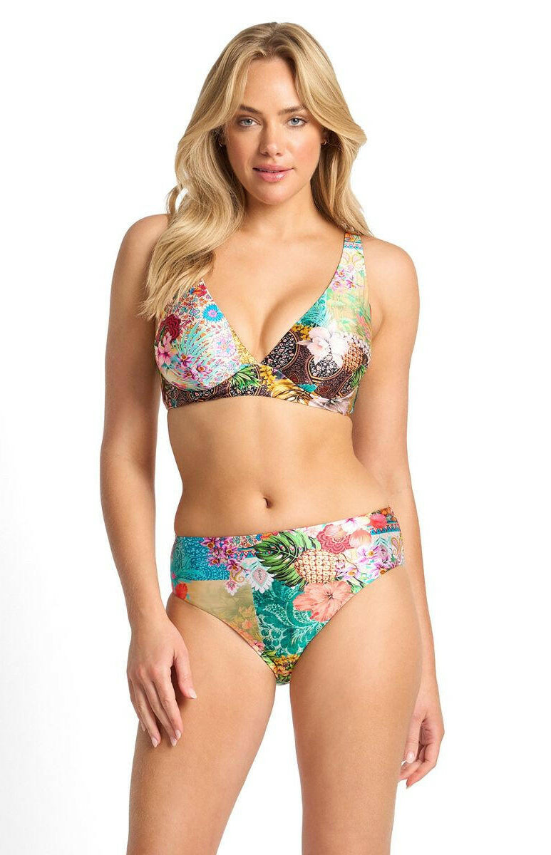 Sunseeker Papaya Mid Rise Pant - Multi.