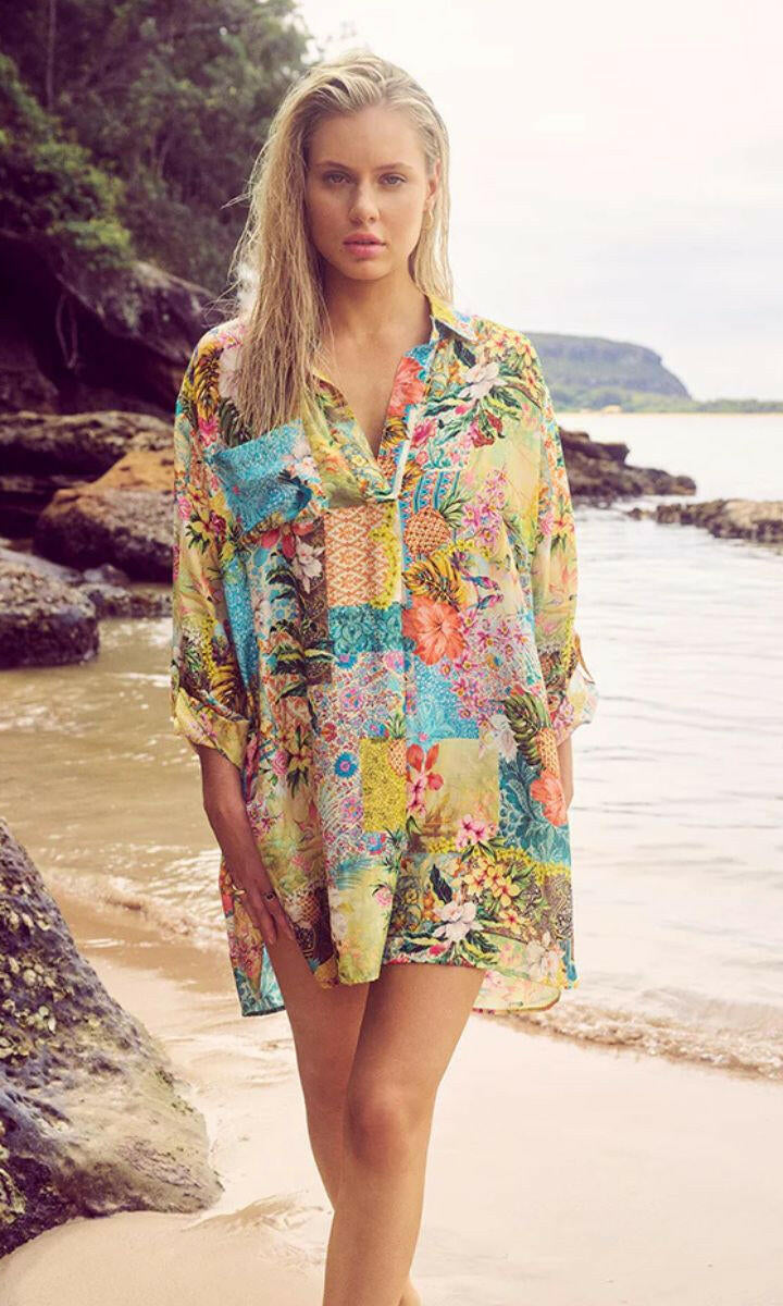 Sunseeker Papaya Painters Shirt - Multi.