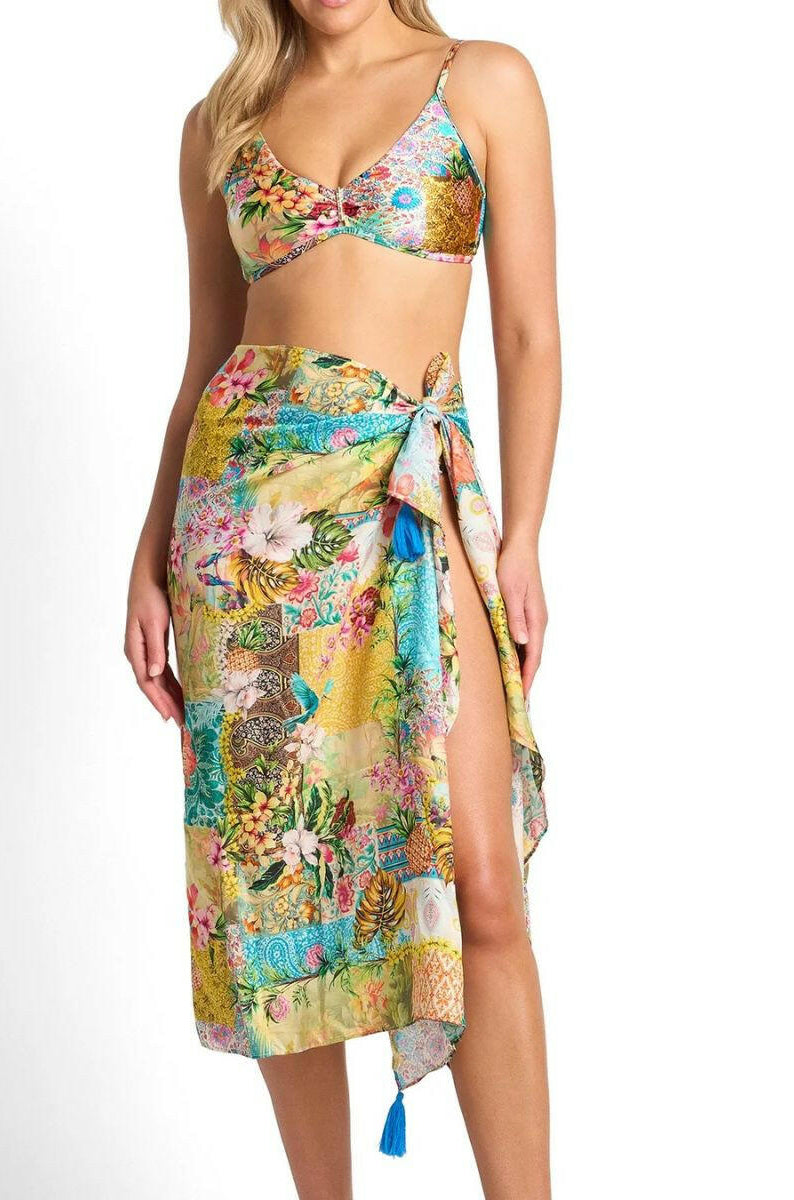 Sunseeker Papaya Trim Sarong - Multi.