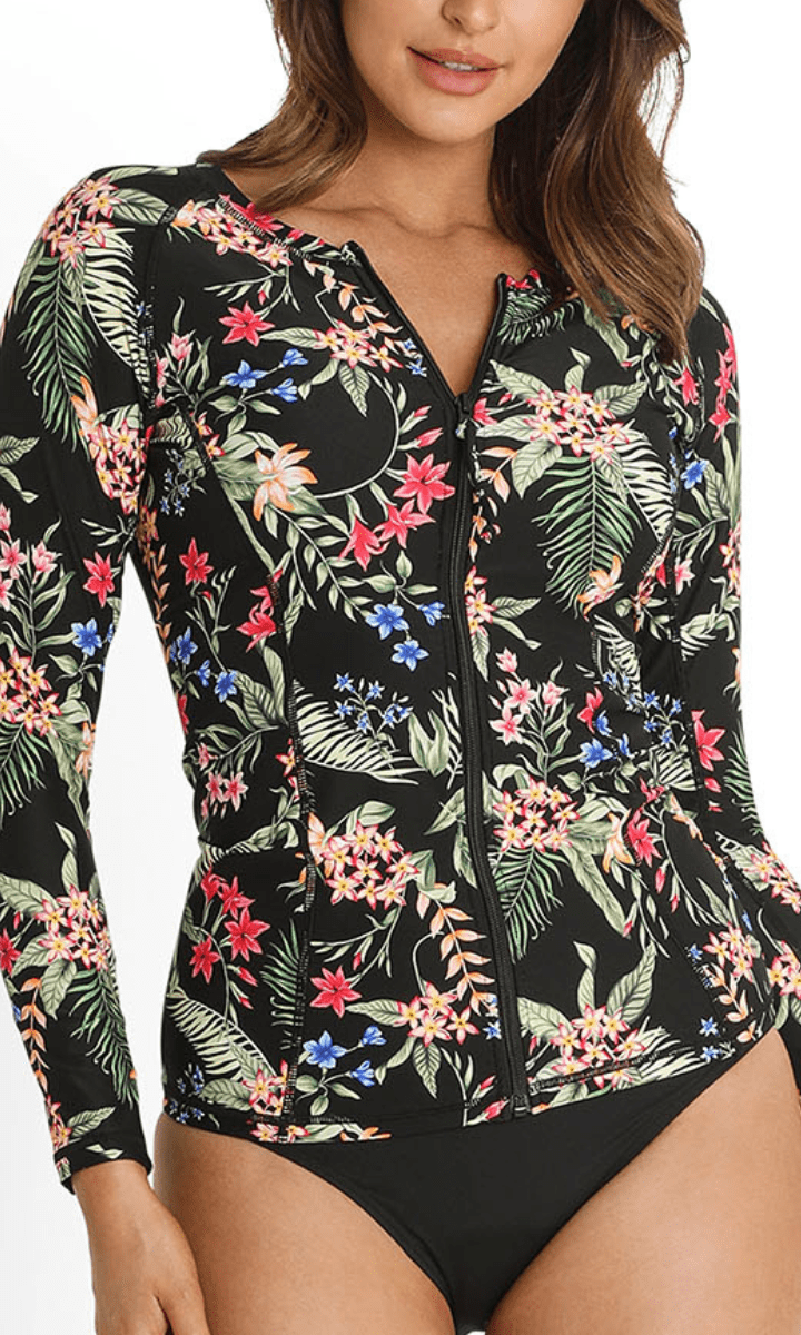 Sunseeker Evie Zip Front Rash Vest Black.