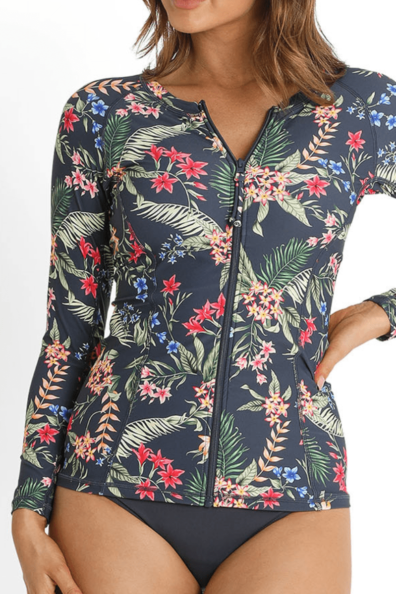 Sunseeker Evie Zip Front Rash Vest Midnight.