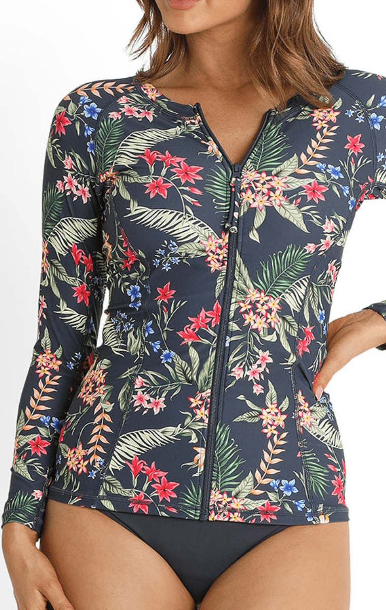 Sunseeker Evie Zip Front Rash Vest Midnight.