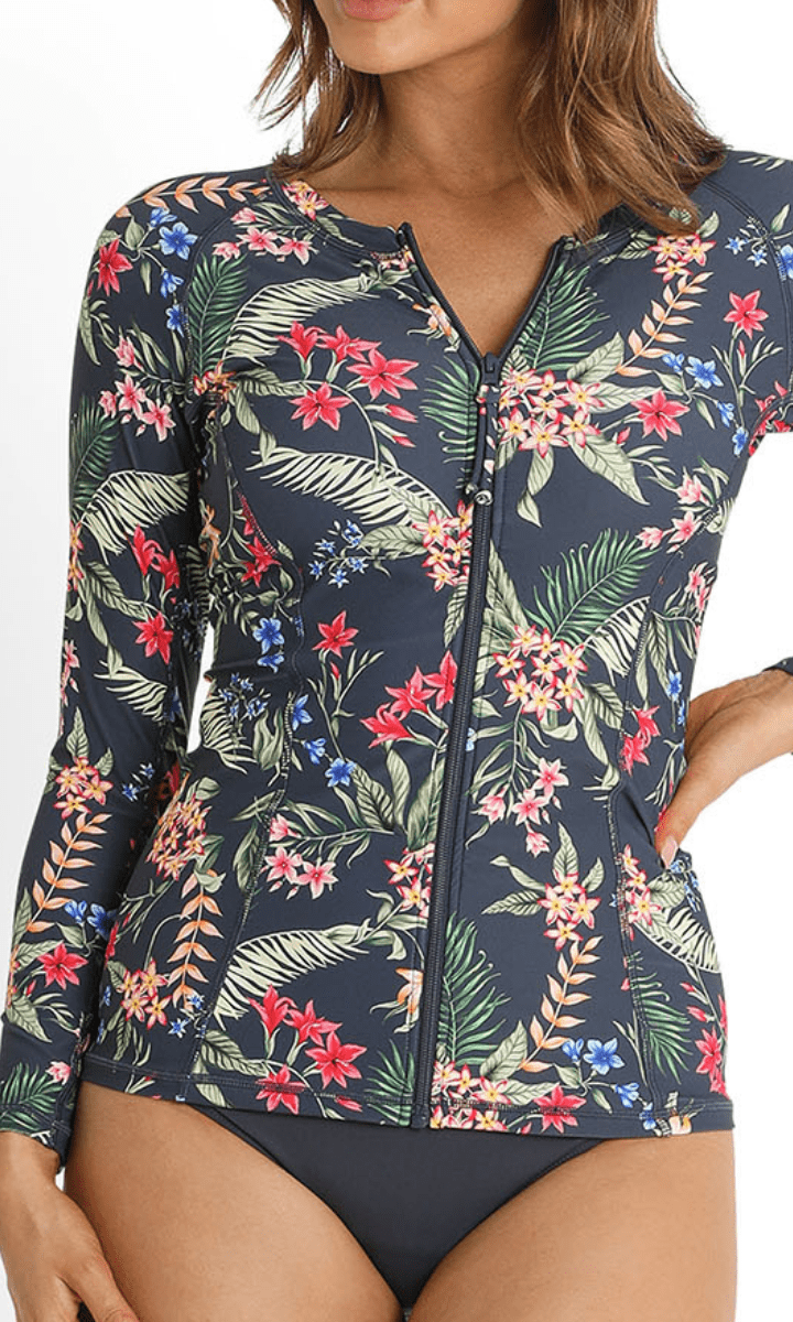 Sunseeker Evie Zip Front Rash Vest Midnight.