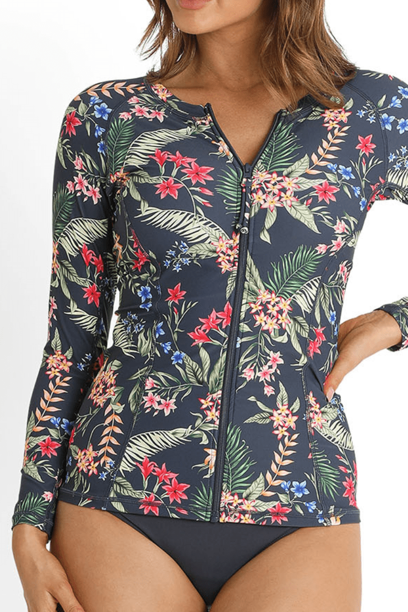 Sunseeker Evie Zip Front Rash Vest Midnight.