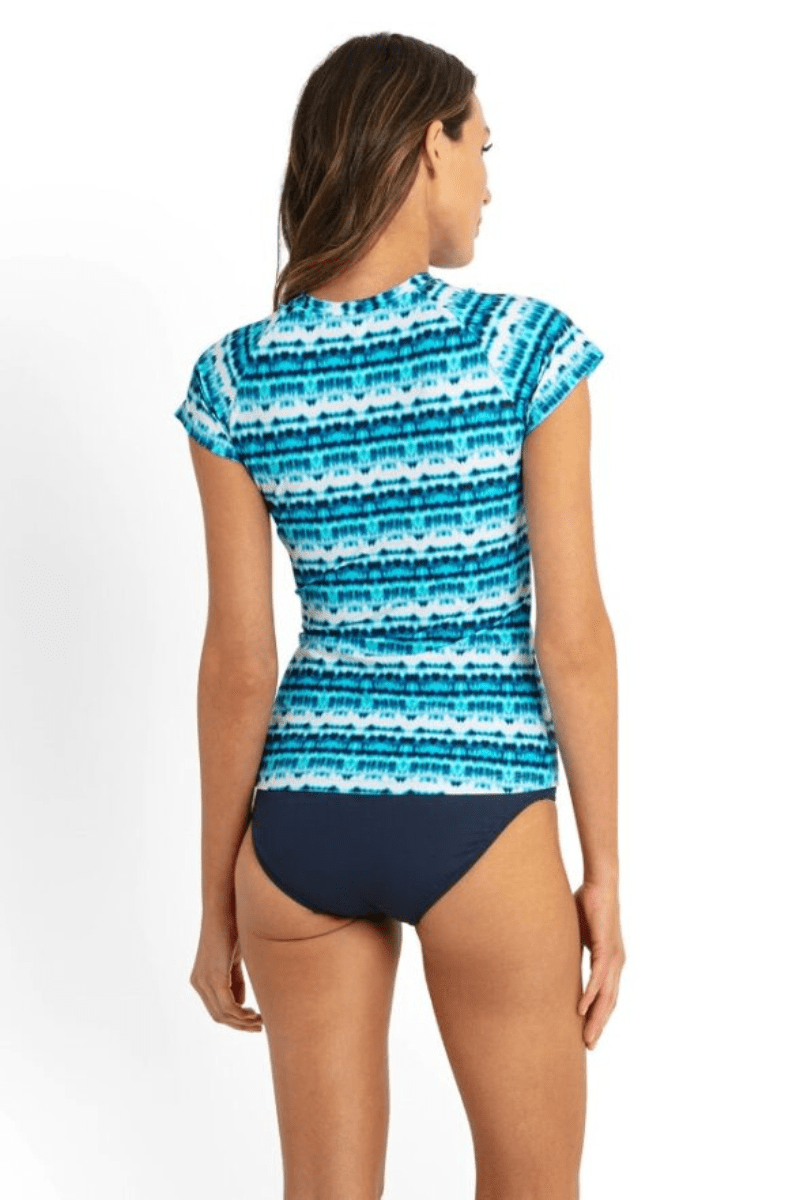 Sunseeker Jasmine Short Sleeve Rash Vest - Blue.