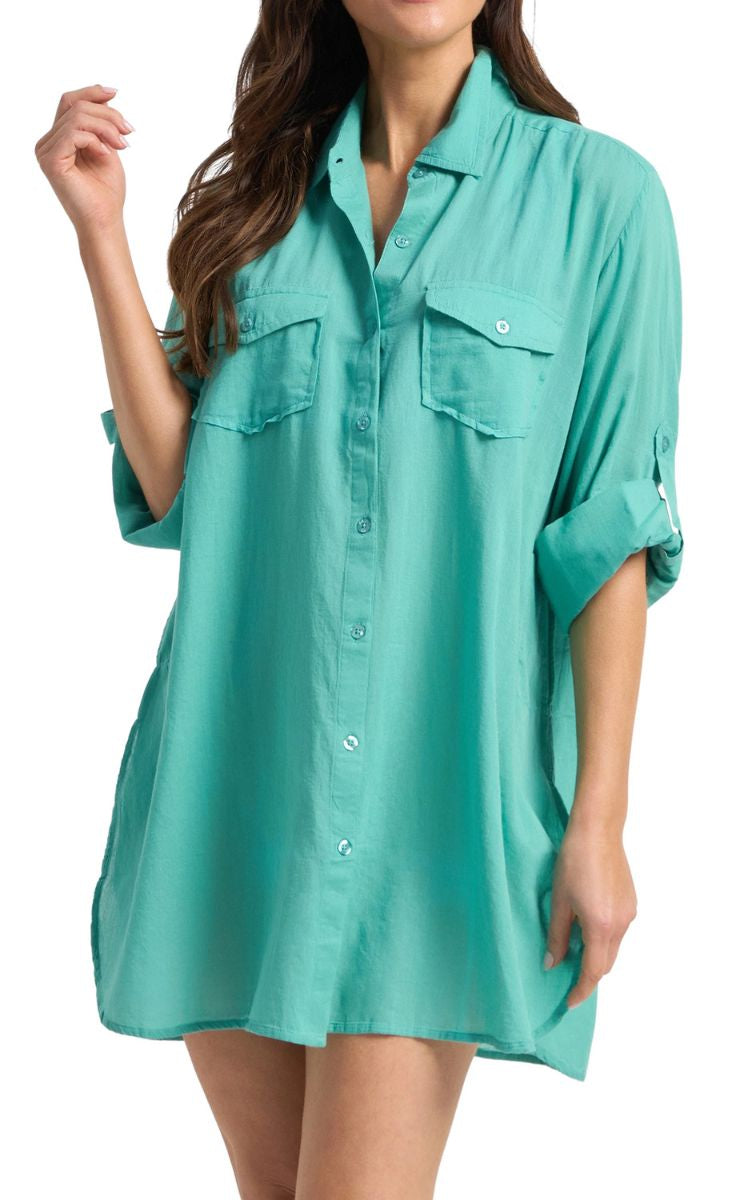 SS91840-Resort-Button-Through-Shirt-Moss