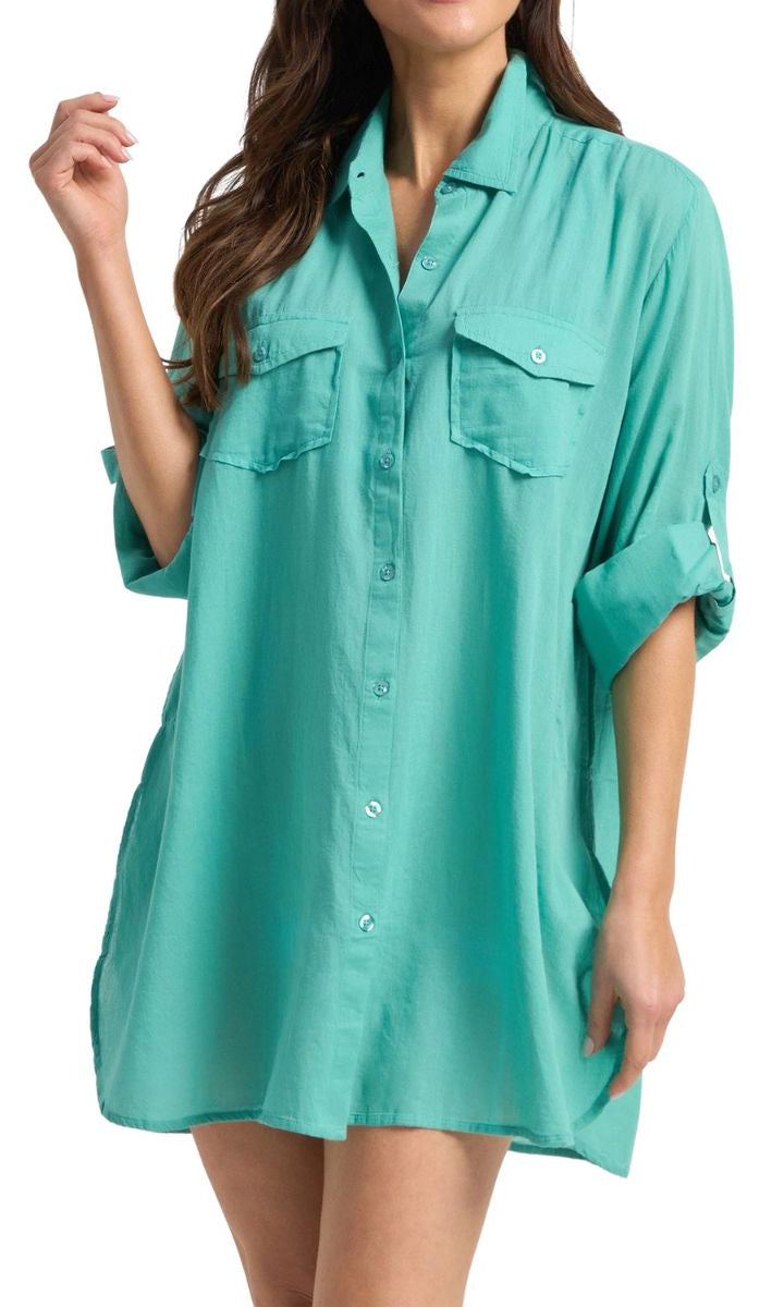 SS91840-Resort-Button-Through-Shirt-Moss