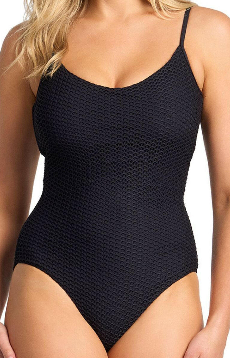 Sunseeker Salt DD/E Slimline One Piece - Black.