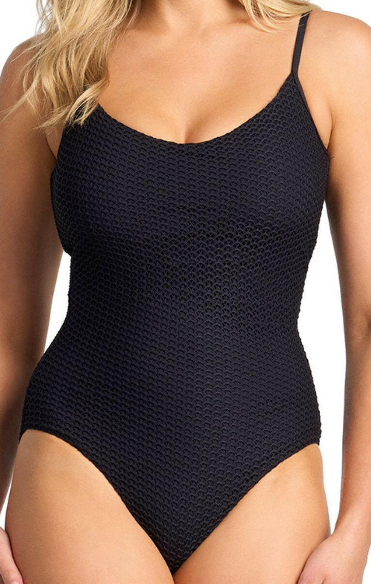 Sunseeker Salt DD/E Slimline One Piece - Black.