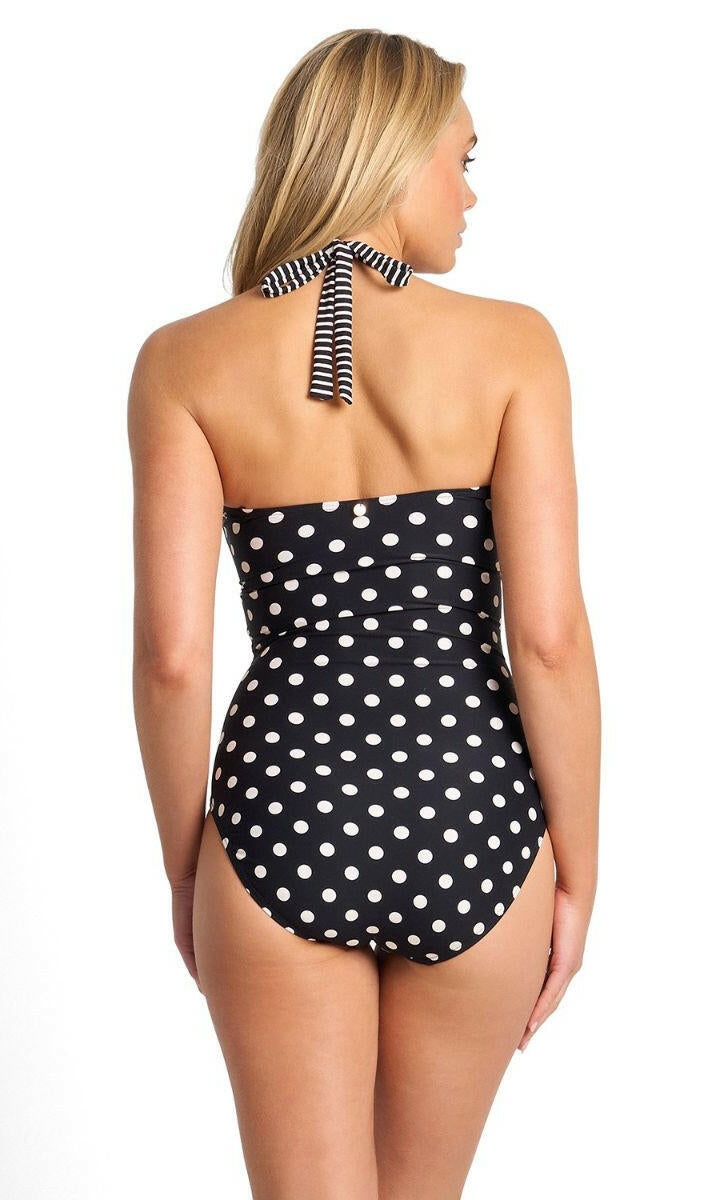 Sunseeker Seoul Panelled Bandeau One Piece - Black.