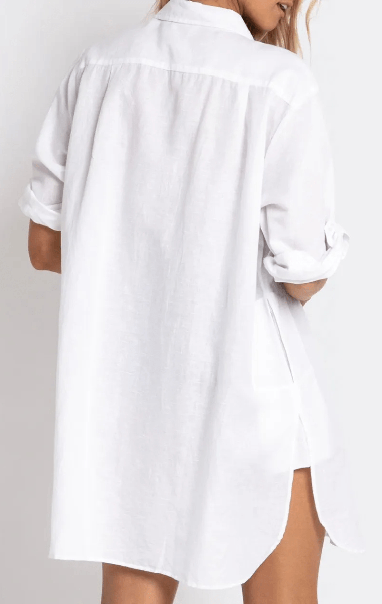 Sunseeker Basix Button Through Shirt - White.