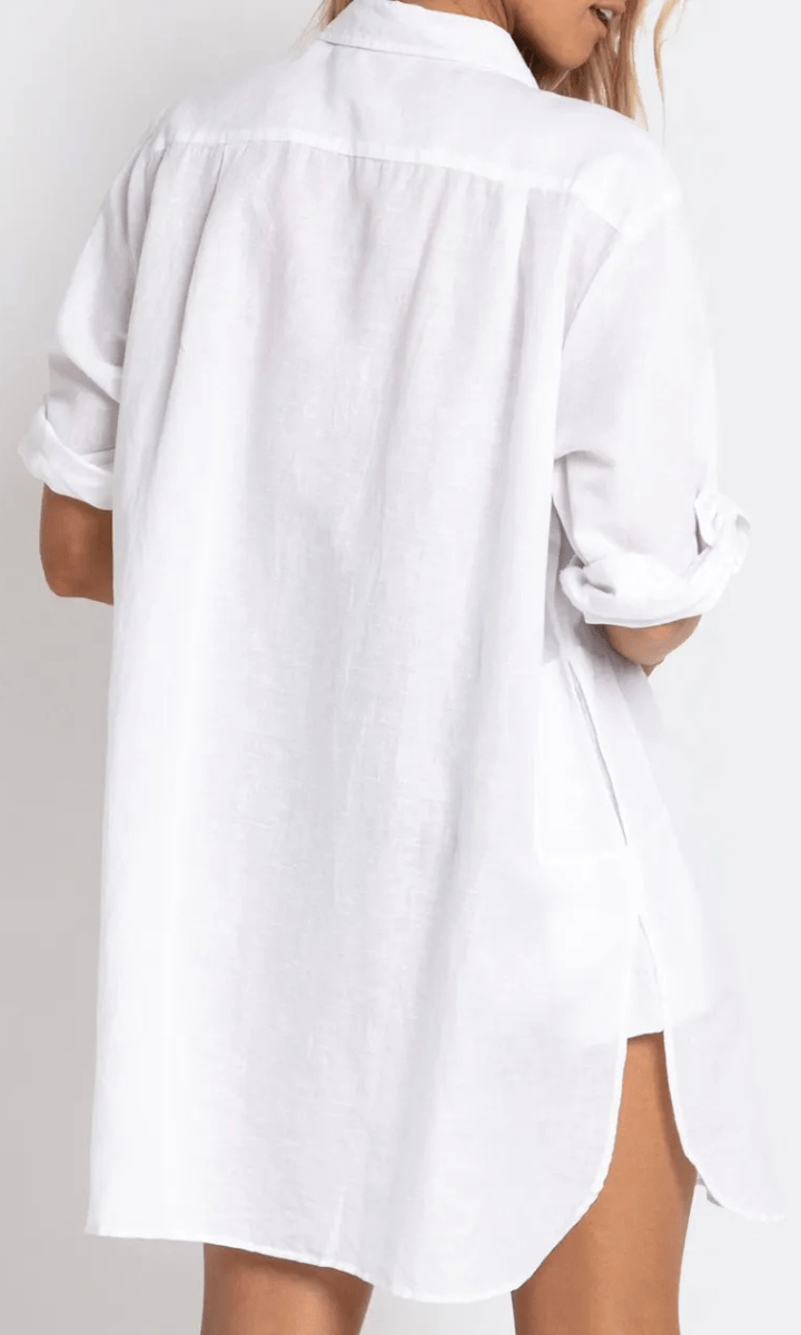 Sunseeker Basix Button Through Shirt - White.