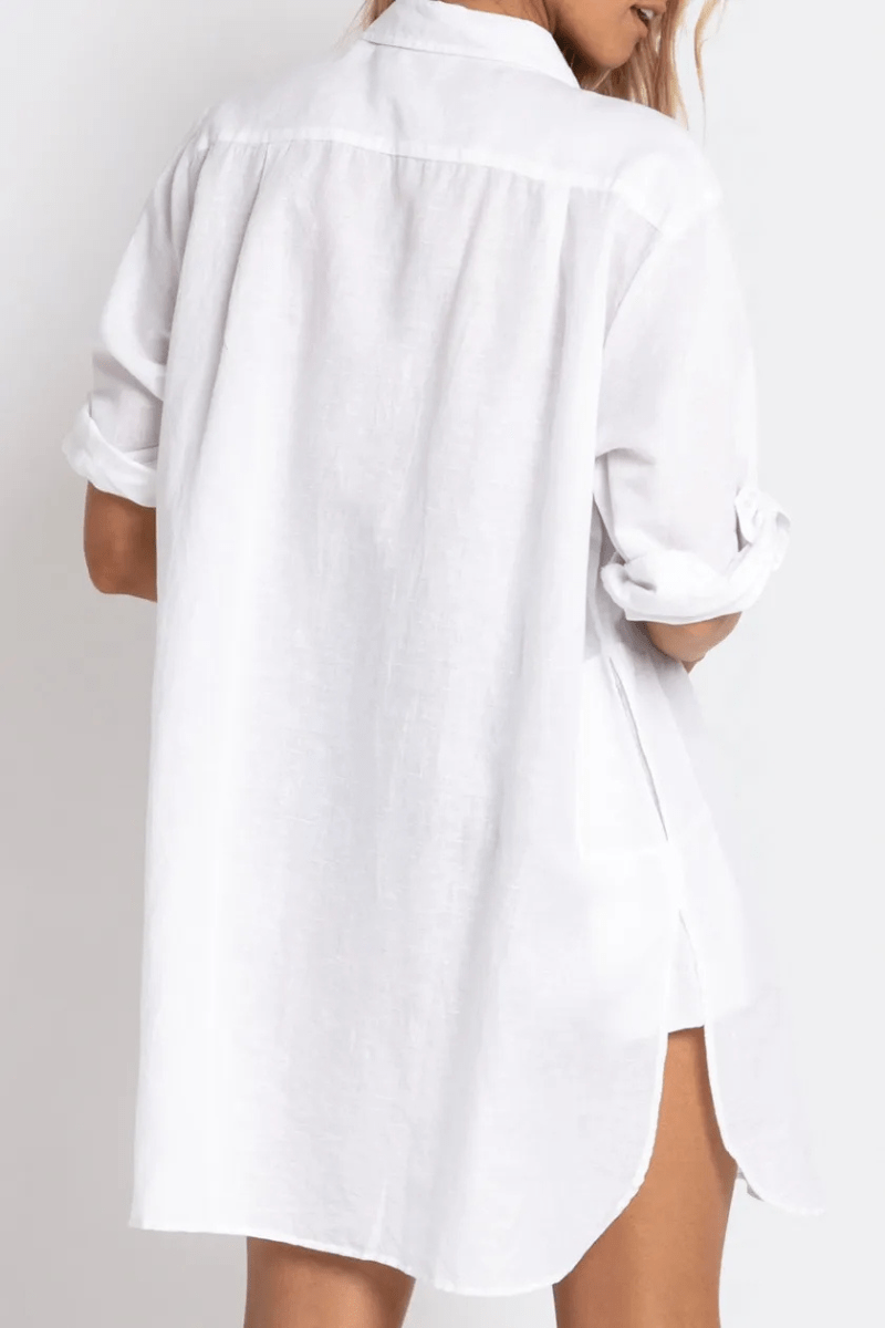 Sunseeker Basix Button Through Shirt - White.