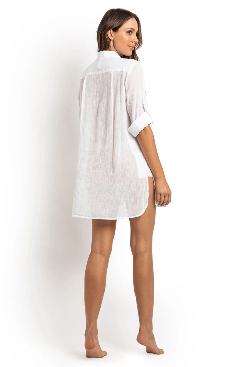 Sunseeker Resort Button Through Shirt - White.