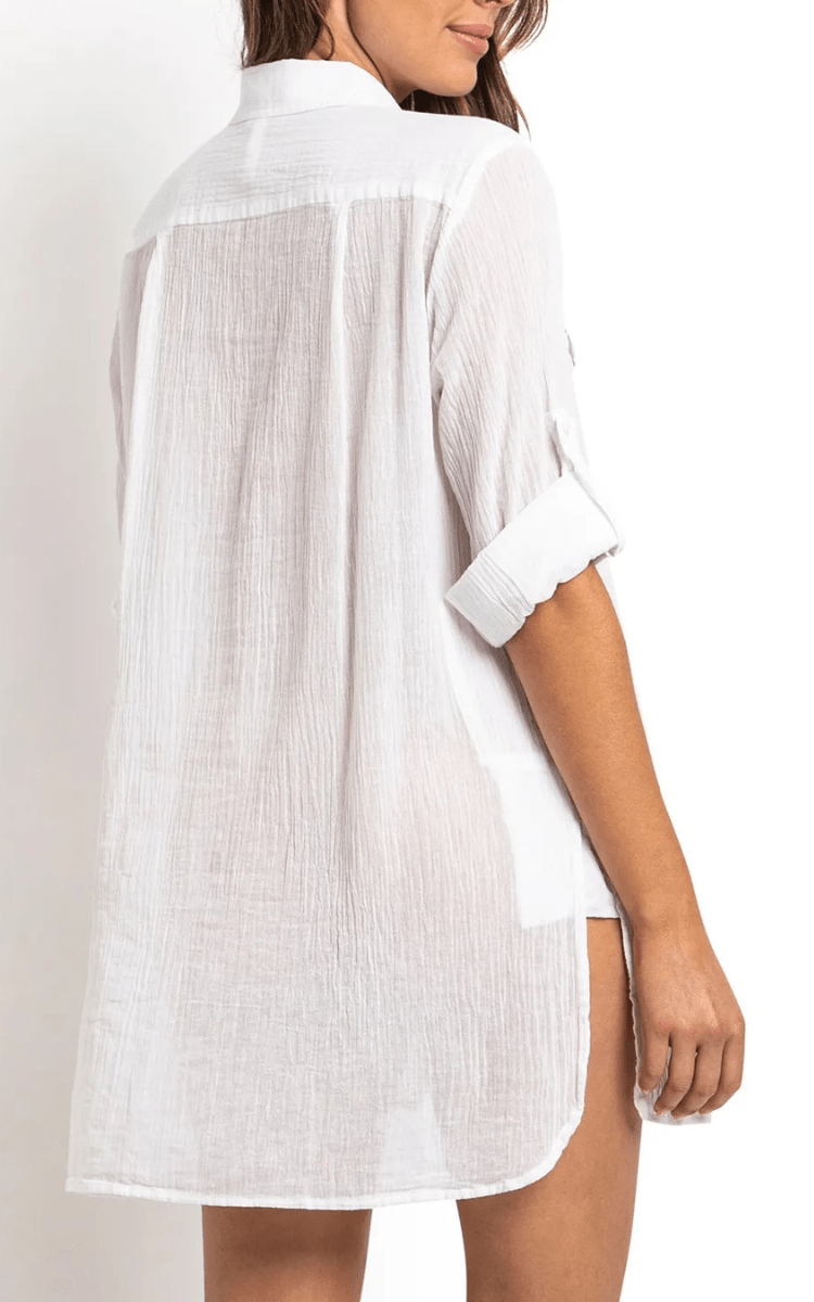 Sunseeker Resort Button Through Shirt - White.