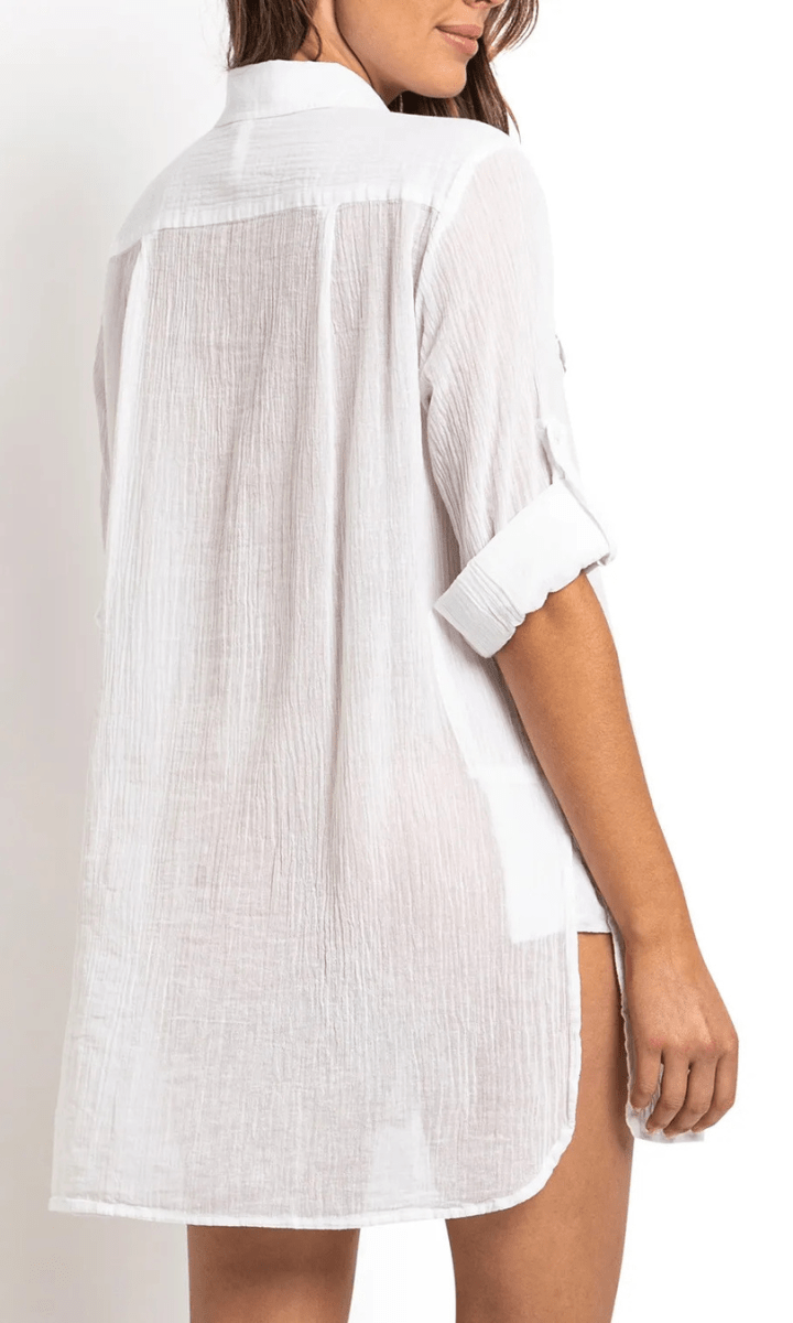 Sunseeker Resort Button Through Shirt - White.