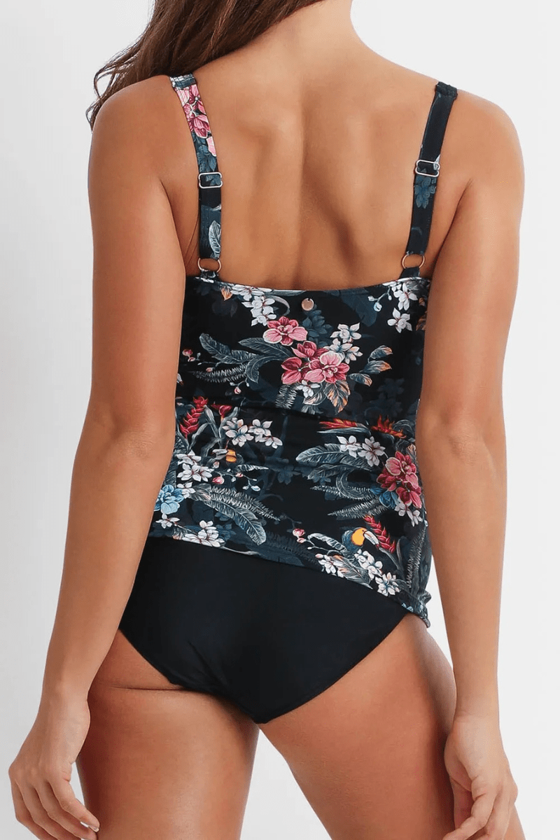 Sunseeker Cuba F/G Ruched Minimiser Singlet - Black.