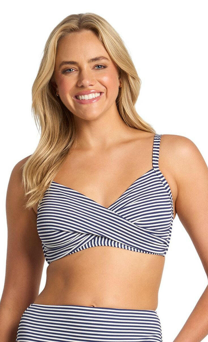 Sunseeker Summer Surf Twist Front Bralette - Ink.