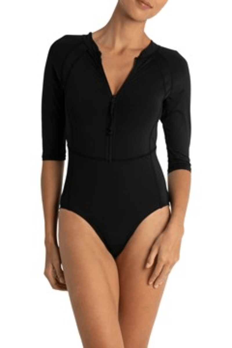 Sunseeker Basix 3/4 Surfer One Piece Surfsuit Black.