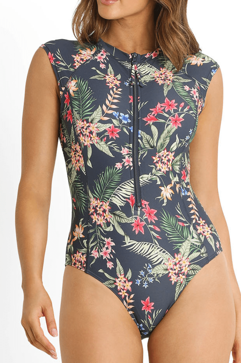 Sunseeker Evie Seasport Cap Sleeve One Piece Midnight.