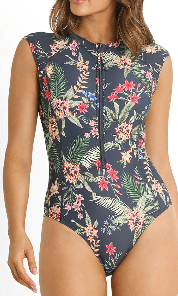 Sunseeker Evie Seasport Cap Sleeve One Piece Midnight.