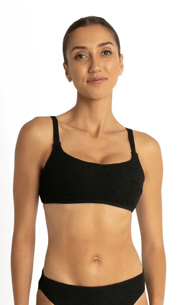 Sunseeker Wave Moulded Bralette - Black.
