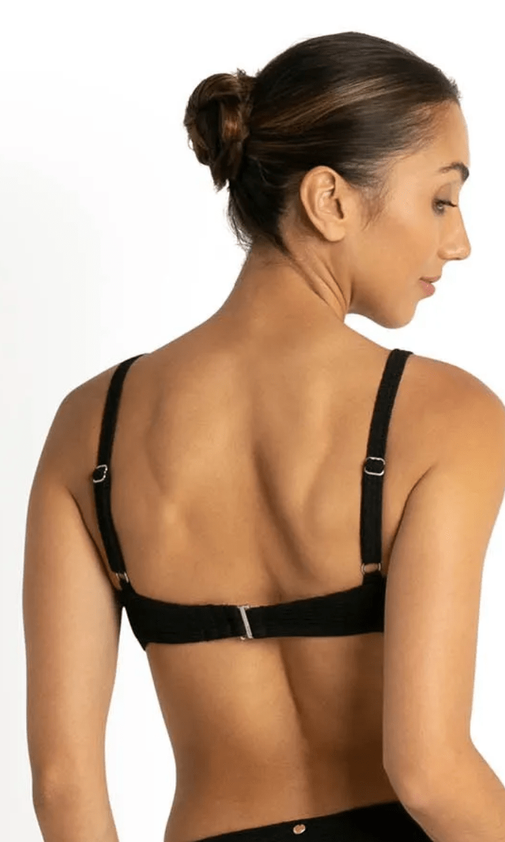 Sunseeker Wave Moulded Bralette - Black.