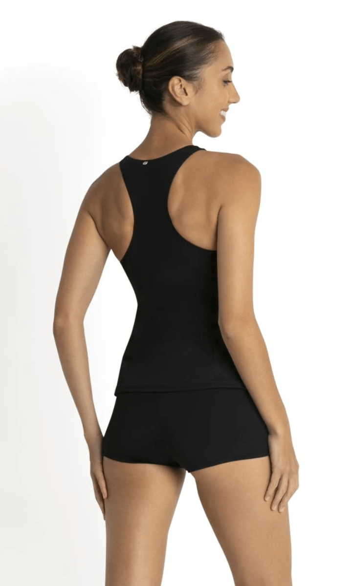 Sunseeker Basix Mastectomy High Neck Singlet Black.