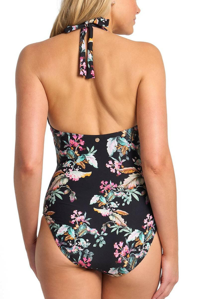 Sunseeker Viola Bar Halter One Piece - Black.