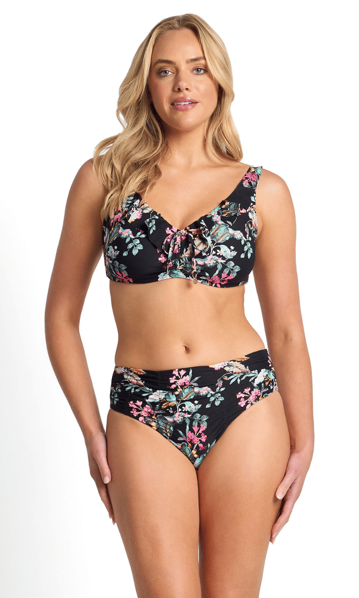 Sunseeker Viola E/F Frill Bra - Black.