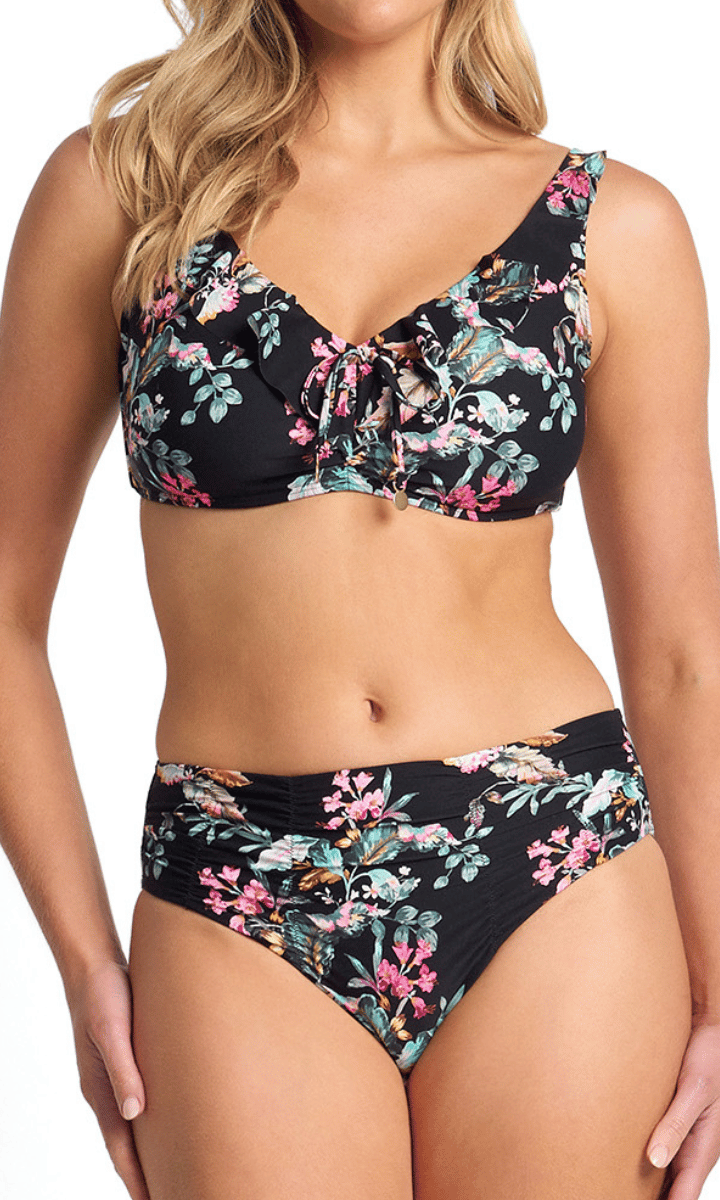 Sunseeker Viola E/F Frill Bra - Black.