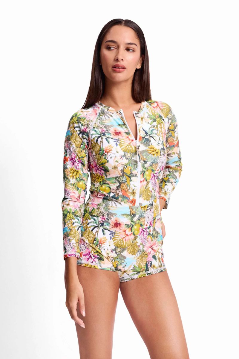 Sunseeker SS94004MAS White Lotus Cheeky Surf Suit One Piece