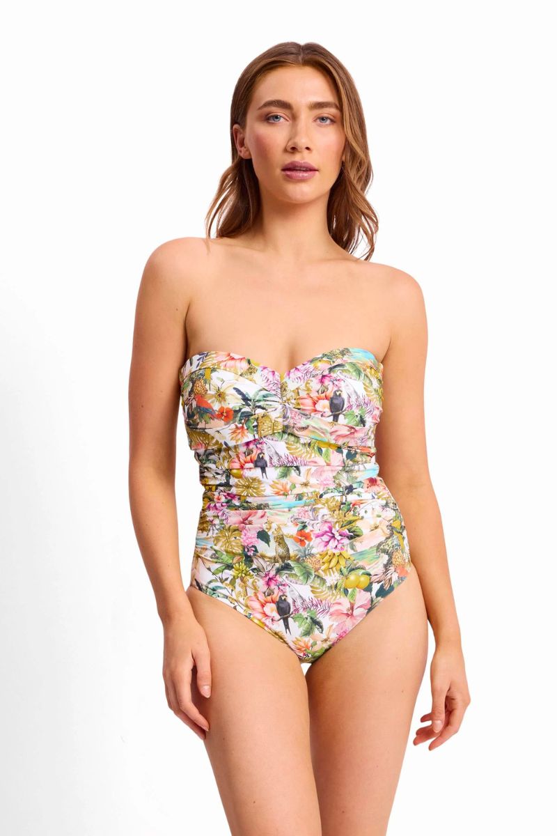 Sunseeker SS52136DDD White Lotus D-DD Wrap Bandeau One Piece