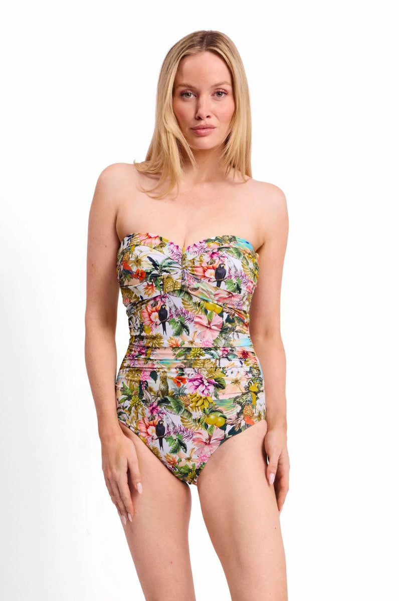 Sunseeker SS52136DDD White Lotus D-DD Wrap Bandeau One Piece