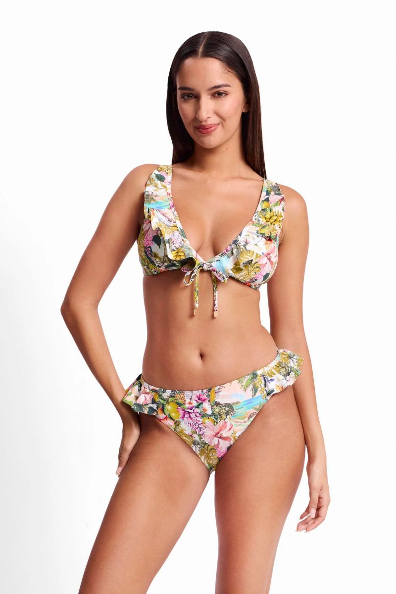 Sunseeker SS12989 White Lotus Frill Bra