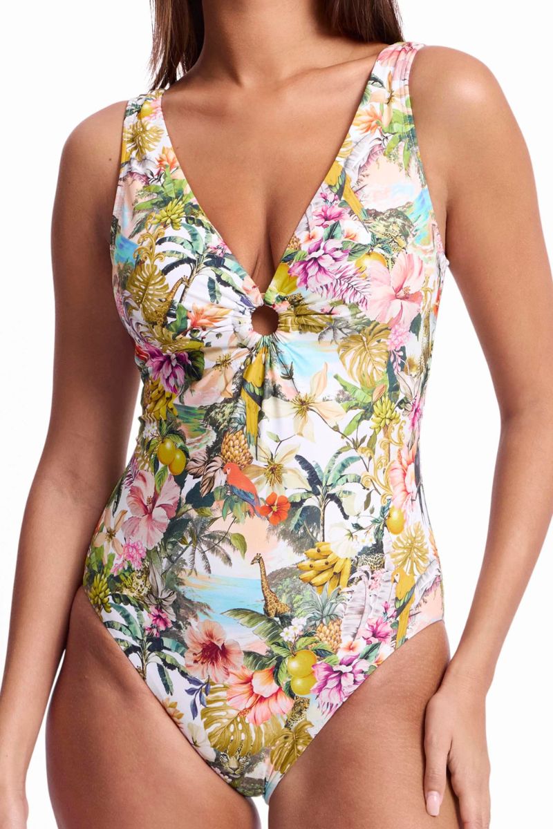 Sunseeker SS52137 White Lotus Keyhole One Piece