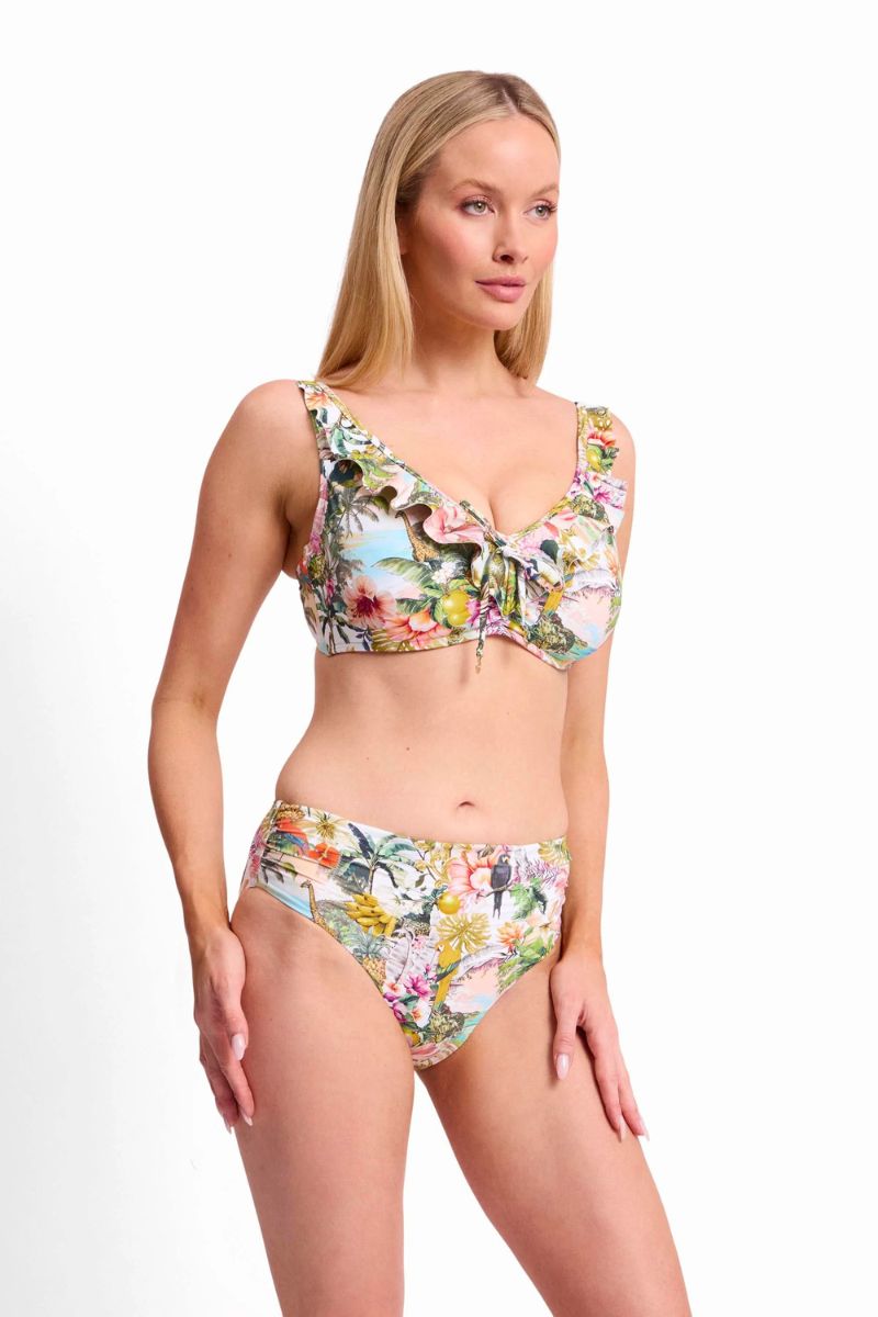 Sunseeker SS31800 White Lotus Ruched Mid Rise Pant