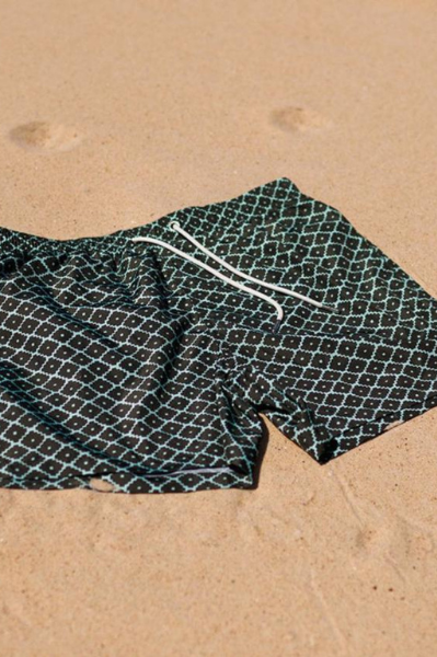 Swim Shady Evergreen Diamond Swim Shorts.