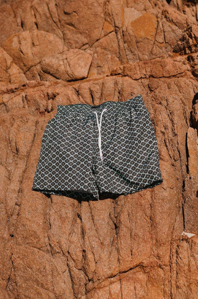 Swim Shady Evergreen Diamond Swim Shorts.