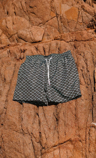 Swim Shady Evergreen Diamond Swim Shorts.
