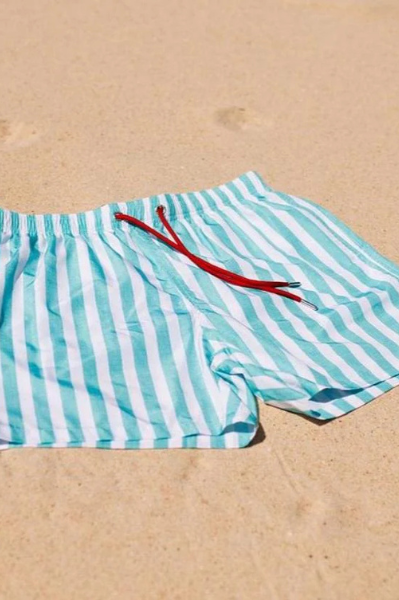 Swim Shady Mint Flare Swim Shorts.