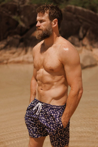 Swim Shady Sapphire Sand Swim Shorts.
