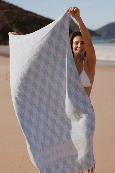 Swim Shady Ocean Current Beach Towel.