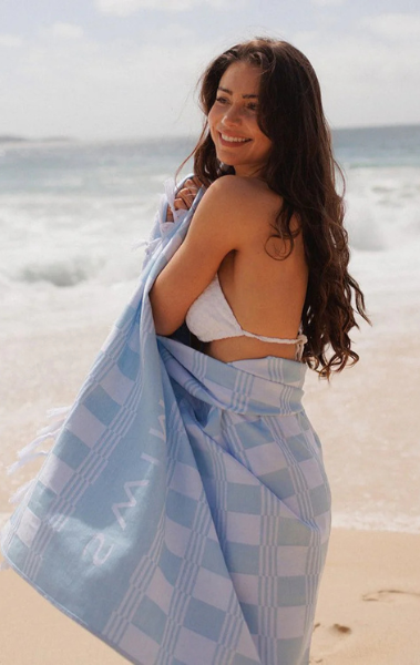 Swim Shady Ocean Current Beach Towel.