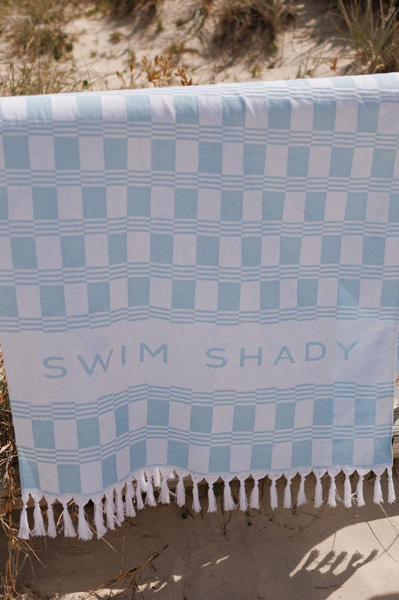 Swim Shady Ocean Current Beach Towel.