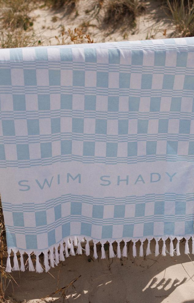 Swim Shady Ocean Current Beach Towel.