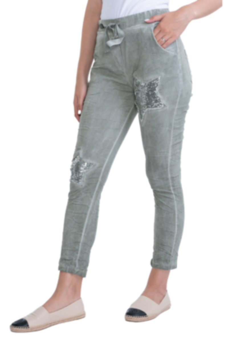 Vera May Italian Linen Pant - Khaki.