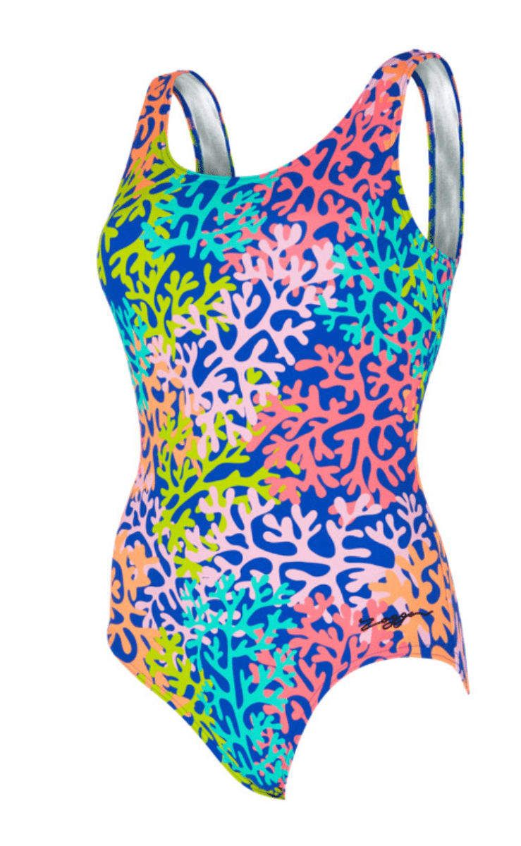 Zoggs Sea Change Ecofeel Scoopback One Piece Swimwear.