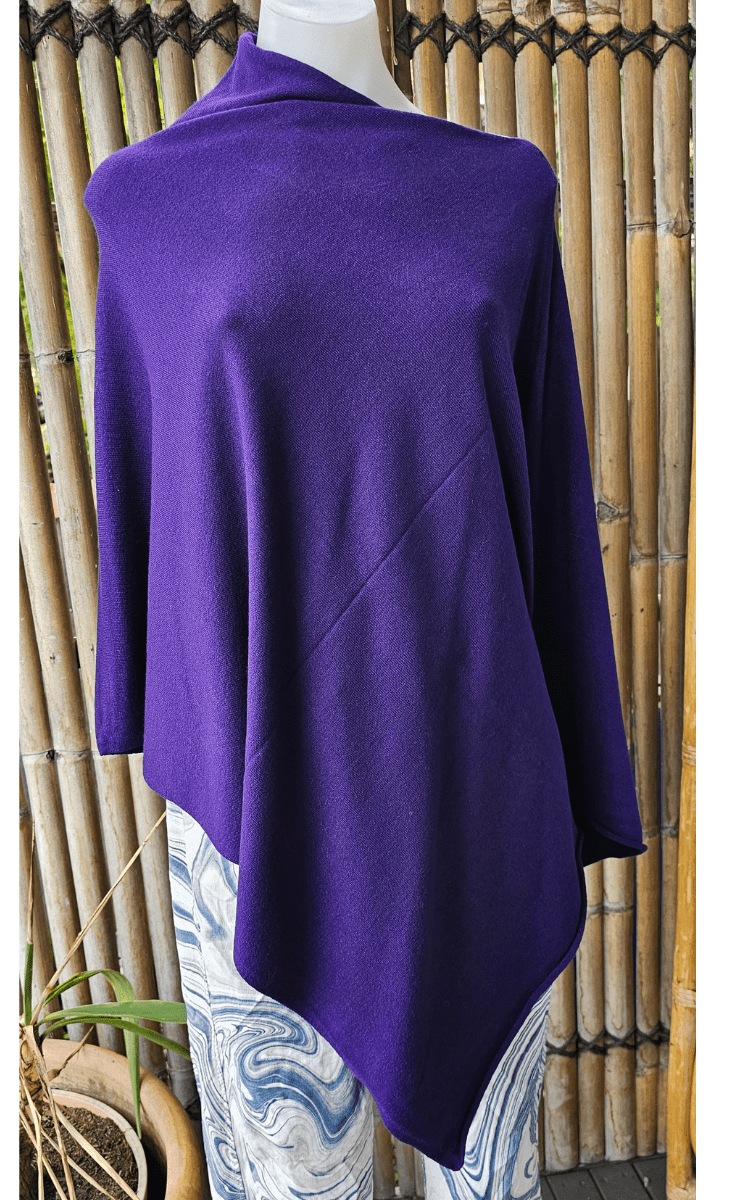 Zura Poncho Cashmere Feel Wool Super Soft - Oz Resort.